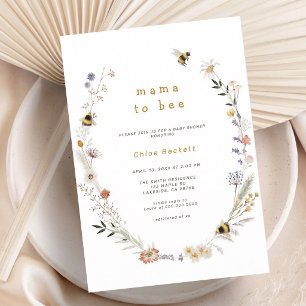 Mama to Bee Wildflower Baby Shower Invitation