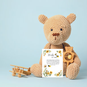 Mama to Bee Yellow flower Bumblebee books for baby Enclosure Card