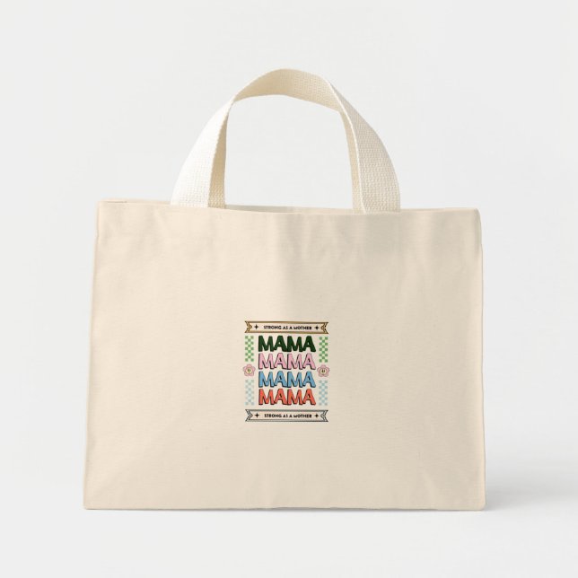 Mama Tote Bag – Colourful Typography Design Celebr (Front)