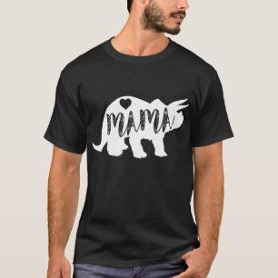 Mama Triceratops Dinosaur Funny Gift For Mother Da T-Shirt