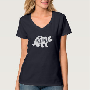 Mama Triceratops Dinosaur Funny Gift For Mother Da T-Shirt
