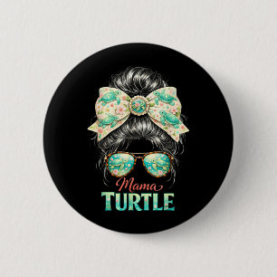 Mama Turtle Shirt Sea Life Summer Ocean Mum Gift 6 Cm Round Badge