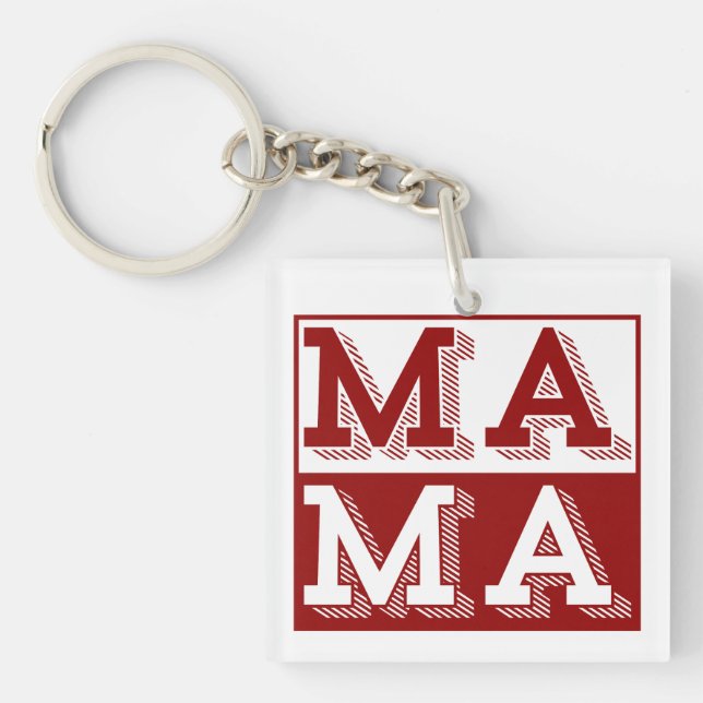 MAMA TYPOGRAPHY MOTHERS DAY GIFT KEY RING (Front)
