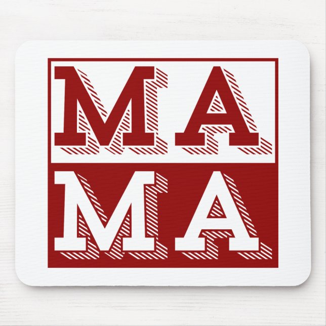 MAMA TYPOGRAPHY MOTHERS DAY GIFT MOUSE PAD (Front)
