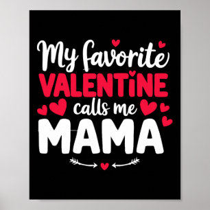 Mama Valentine Cute Romantic Valentines Day Couple Poster