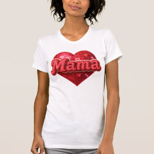 Mama Valentine PNG 3D Chenille Embroidery T-Shirt
