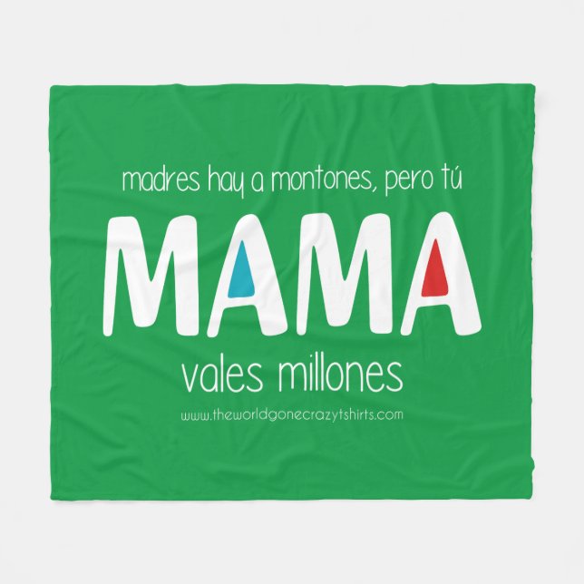 Mama vales millones fleece blanket (Front (Horizontal))