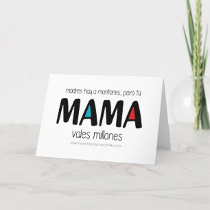 Mama vales millones thank you card