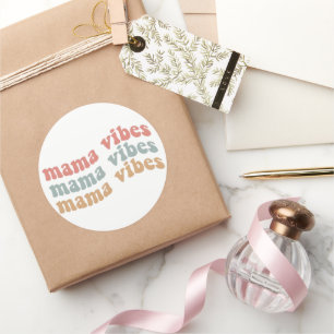 Mama Vibes Mother's Day Classic Round Sticker