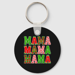 Mama Watermelon Matching Family Summer Fruits Key Ring