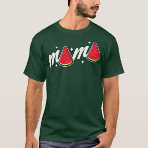 Mama Watermelon Summer Fruit Watermelon Slice Moth T-Shirt
