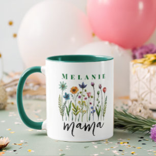 Mama Wildflower Baby Shower Mug