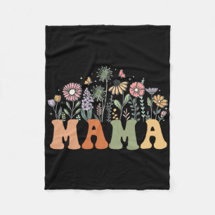 Mama Wildflower Floral Birthday Baby Shower New Ma Fleece Blanket