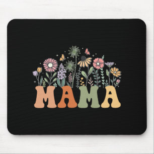 Mama Wildflower Floral Birthday Baby Shower New Ma Mouse Pad