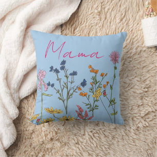Mama wildflowers gift cushion