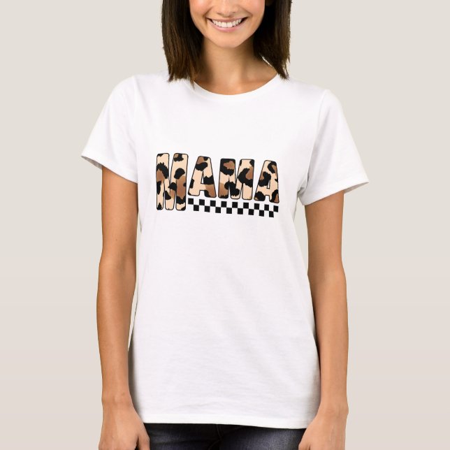 Mama with bear colour t shirt design | Animal colo (Front)