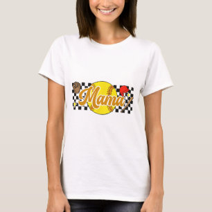 Mama Women Mothers Day Softball Lover Softball Mum T-Shirt