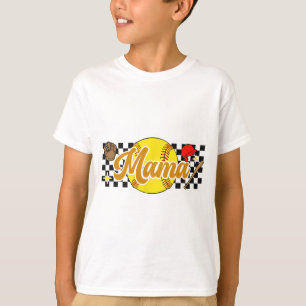 Mama Women Mothers Day Softball Lover Softball Mum T-Shirt