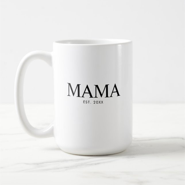 Mama Year Established Coffee Mug (Left)