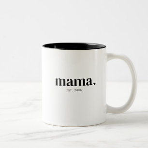 Mama Year Established Two-Tone Coffee Mug
