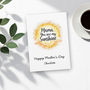 Mama You Are My Sunshine Cute Mother’s Day Card