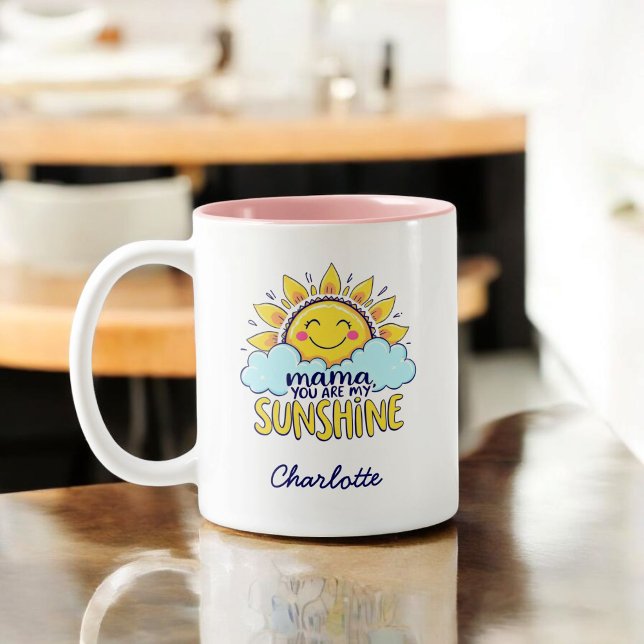 Mama, You Are My Sunshine | Cute Mother's Day Two-Tone Coffee Mug (Creator Uploaded)