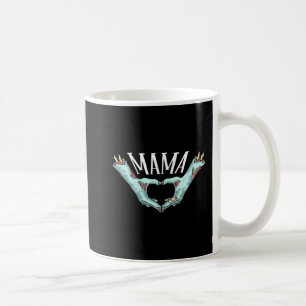 Mama Zombie Hand Heart Halloween Costume Family Ma Coffee Mug
