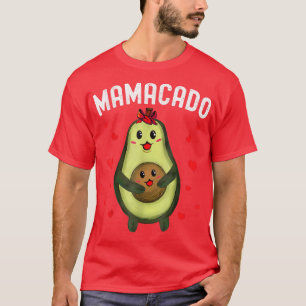 Mamacado Avocado Mama Funny Announcement Of Pregna T-Shirt