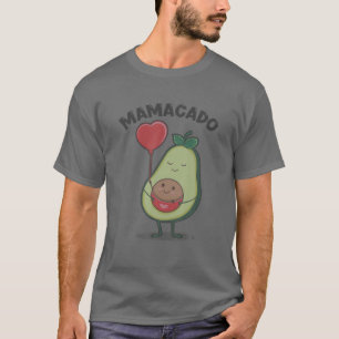 Mamacado Avocado Pregnant Pregnancy Reveal Mommy T-Shirt