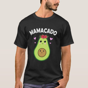 Mamacado Cute Avocado Mum Kawaii Pregnant Mama Bab T-Shirt
