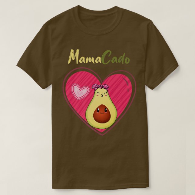 Mamacado Funny Cute Avocado Pregnant Mum Pregnancy T-Shirt (Design Front)