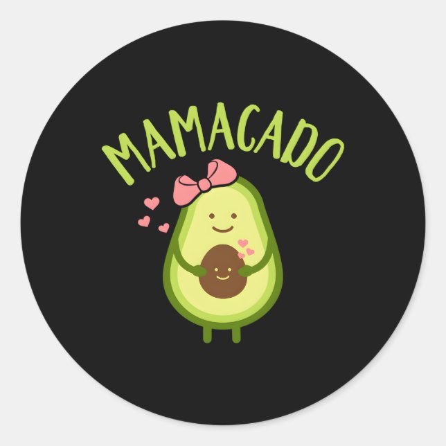 Mamacado Mum Classic Round Sticker (Front)