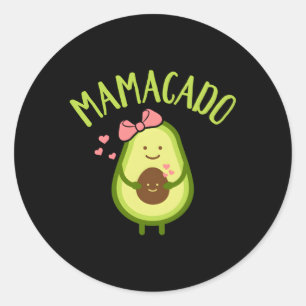 Mamacado Mum Classic Round Sticker