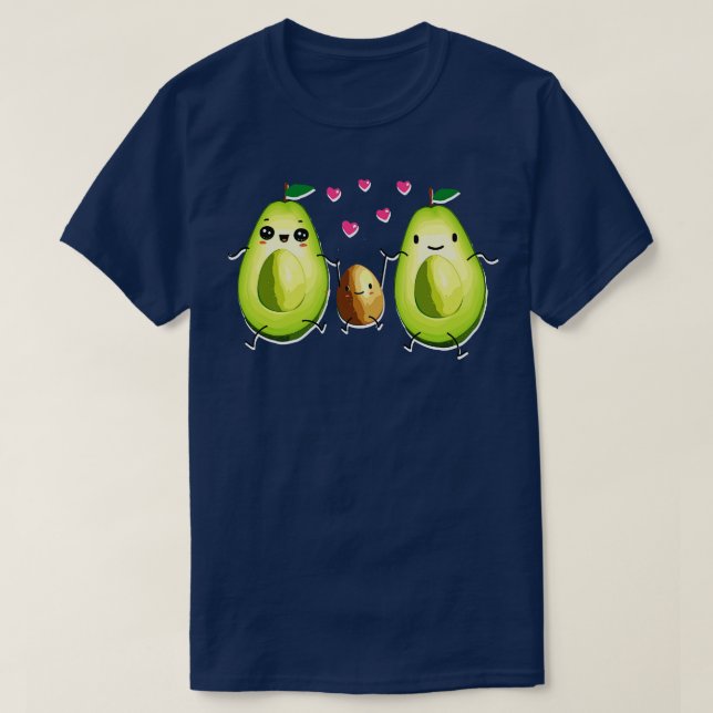 Mamacado Papacado Avocado Partnerlook Pregnant T-Shirt (Design Front)