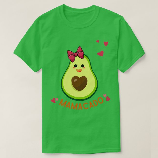 Mamacado Pregnancy Announcement Funny T-Shirt (Design Front)