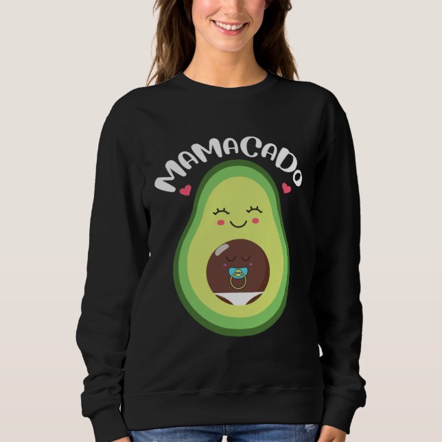 Mamacado Pregnant Avocado Pregnancy Announcement Sweatshirt (Front)