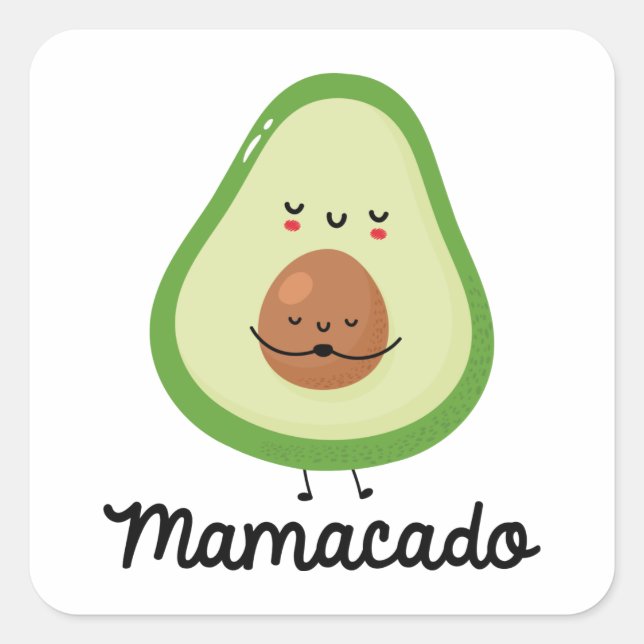 Mamacado Square Sticker (Front)