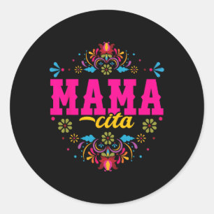Mamacita First Fiesta Birthday For Women - Cactus  Classic Round Sticker
