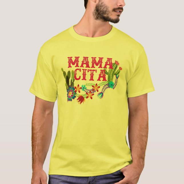 Mamacita For Women Mexican Flower Fiesta Cinco De T-Shirt (Front)