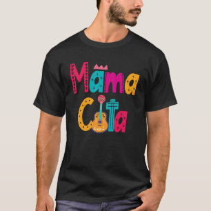 Mamacita Mariachi Guitarrón And Sugar Skull Cinco T-Shirt