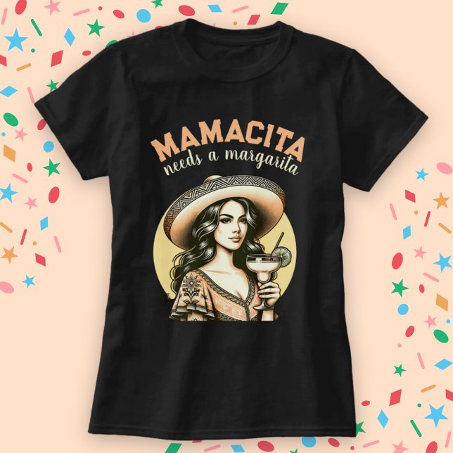 Mamacita Needs A Margarita Vintage T-Shirt (Mamacita Needs A Margarita Vintage T-Shirt)