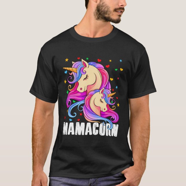 Mamacorn Mama Mummy Unicorn Mother'S Day T-Shirt (Front)