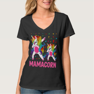 Mamacorn Mum Dabbing Unicorn Costume Mother's Day T-Shirt