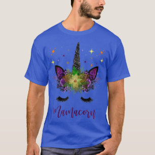 Mamacorn Mum Unicorn Face Mum Women Fall Adult  T-Shirt