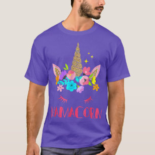Mamacorn Unicorn Costume Cute Mum Mother's Day Fun T-Shirt