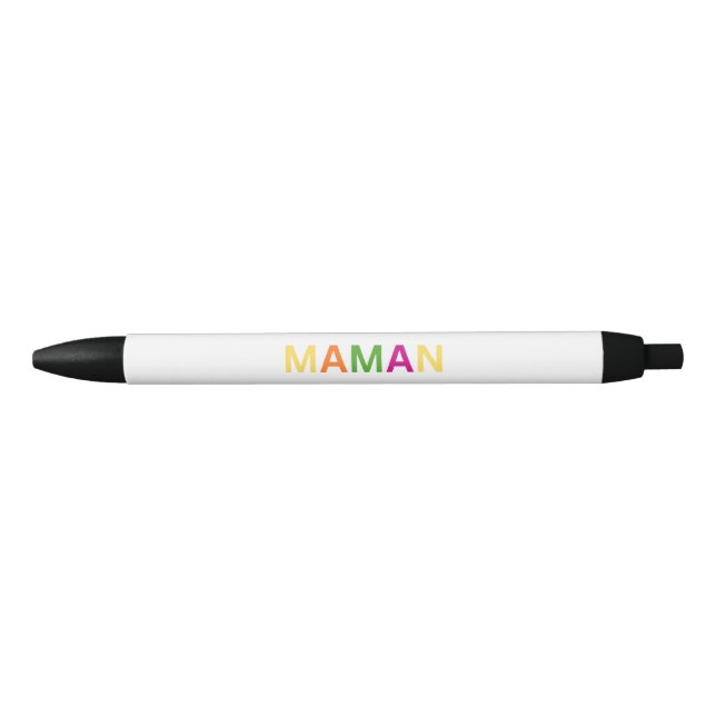 "MAMAN" Cute Pastel Colorful Pen (Front)