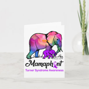 Mamaphant Mama Elephant Turner Syndrome Awareness  Card