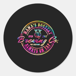 Mama'S Boobery Breastfeeding Brewery New Mum Brewi Classic Round Sticker