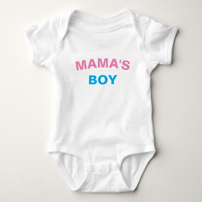 "Mama's Boy” Adorable Baby Bodysuit (Front)