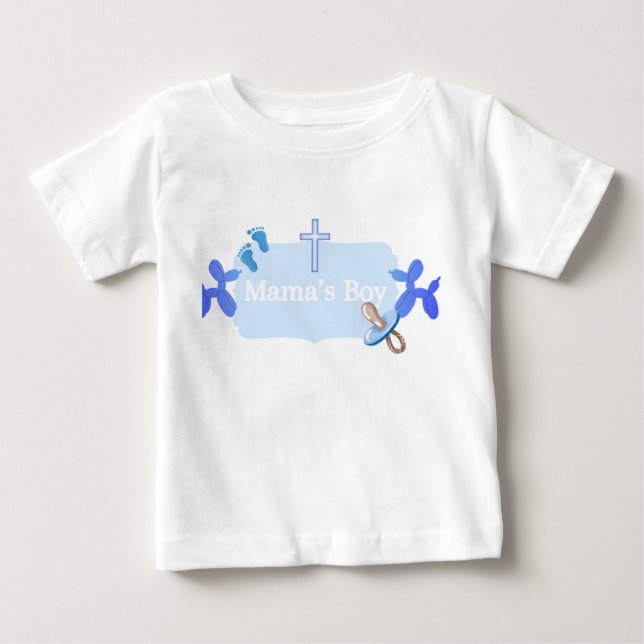 Mama's Boy baby T-shirt (Front)
